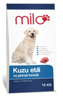 Milo Kuzu Etli ve Pirinçli Adult 15 kg Köpek Maması kullananlar yorumlar